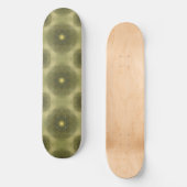 Abstrakte Olive Green Blume Nahtloses Muster Skateboard (Vorderseite)