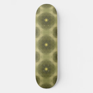Abstrakte Olive Green Blume Nahtloses Muster Skateboard