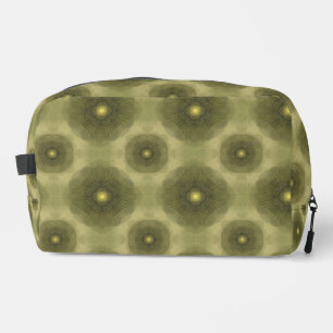 Abstrakte Olive Green Blume Nahtloses Muster Waschbeutel