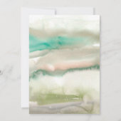 Abstrakte Olive Green Watercolor Graduation Party Einladung (Rückseite)