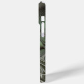 Abstrakte Olive Sage Green Gray Fraktal Initialen Case-Mate iPhone Hülle (Rückseite / Links)
