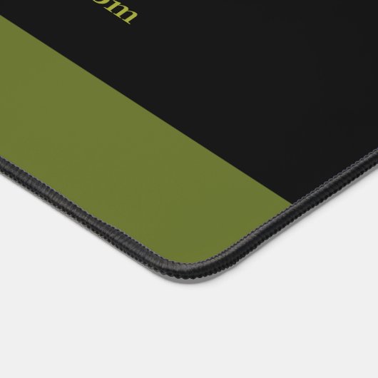 Abstrakte Olive Yellow Dog Pfote Pet Grooming Schreibtischunterlage (Ecke)