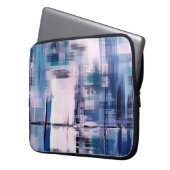 Abstrakte Ölmalerei auf Leinwand, handgezeichnete Laptopschutzhülle (Vorderseite Links)