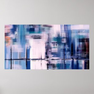 Abstrakte Ölmalerei auf Leinwand, handgezeichnete Poster