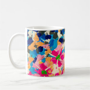 abstrakte Ölmalerei auf Leinwand. Mehrfarbiger We Kaffeetasse