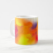 Abstrakte Ölmalerei auf Leinwand Textur.  Kaffeetasse (Vorderseite Links)
