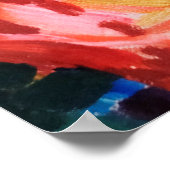Abstrakte Ölmalerei auf Leinwand-Textur Poster (Ecke)