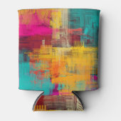 Abstrakte Ölmalerei, ausdrucksstarker Hintergrund. Dosenkühler (Vorderseite)