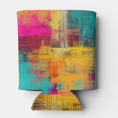 Abstrakte Ölmalerei, ausdrucksstarker Hintergrund. Dosenkühler (Rückseite)