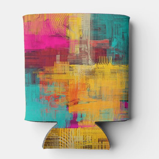 Abstrakte Ölmalerei, ausdrucksstarker Hintergrund. Dosenkühler (Rückseite)