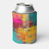 Abstrakte Ölmalerei, ausdrucksstarker Hintergrund. Dosenkühler (Kanne Rückseite)