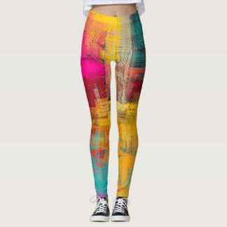 Abstrakte Ölmalerei, ausdrucksstarker Hintergrund. Leggings