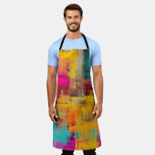 Abstrakte Ölmalerei, ausdrucksstarker Hintergrund. Schürze (Getragen)