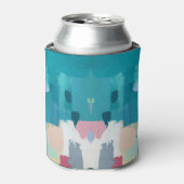 Abstrakte Ölmalerei, farbenfrohe Textur. Dosenkühler (Kanne Vorderseite)