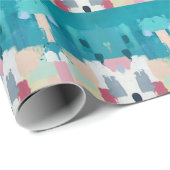 Abstrakte Ölmalerei, farbenfrohe Textur. Geschenkpapier (Rolleneckpunkt)