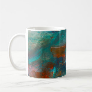 Abstrakte Ölmalerei Hintergrund. Öl auf Leinwand Kaffeetasse