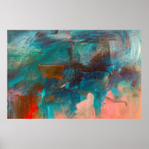 Abstrakte Ölmalerei Hintergrund. Öl auf Leinwand Poster
