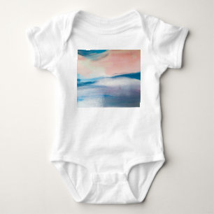 Abstrakte Ölmalerei, Leinwand-Textur. Baby Strampler