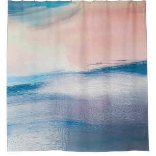 Abstrakte Ölmalerei, Leinwand-Textur. Duschvorhang