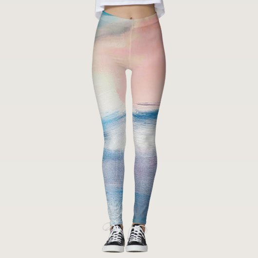 Abstrakte Ölmalerei, Leinwand-Textur. Leggings (Vorderseite)