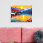 Abstrakte Ölmalerei Leinwanddruck (Insitu (Wohnzimmer))