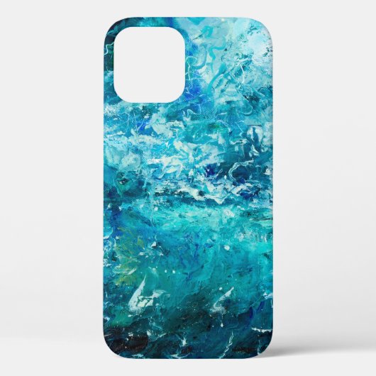 abstrakte Ölmalerei mit Wellen in Ozeanen oder Oz Case-Mate iPhone Hülle (Rückseite)