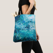 abstrakte Ölmalerei mit Wellen in Ozeanen oder Oz Tasche (Von Nahem)