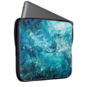 abstrakte Ölmalerei mit Wellen in Ozeanen oder Oze Laptopschutzhülle (Vorne Rechts)
