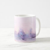 Abstrakte Ölmalerei Winterwaldlandschaft. Sem Kaffeetasse (VorderseiteRechts)