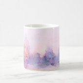 Abstrakte Ölmalerei Winterwaldlandschaft. Sem Kaffeetasse (Mittel)