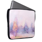 Abstrakte Ölmalerei Winterwaldlandschaft. Sem Laptopschutzhülle (Vorne Rechts)