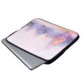 Abstrakte Ölmalerei Winterwaldlandschaft. Sem Laptopschutzhülle (Vorne Knopf)