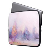 Abstrakte Ölmalerei Winterwaldlandschaft. Sem Laptopschutzhülle (Vorderseite Links)