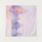 Abstrakte Ölmalerei Winterwaldlandschaft. Sem Wandteppich (Vorderseite (Horizontal))