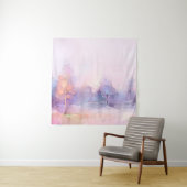 Abstrakte Ölmalerei Winterwaldlandschaft. Sem Wandteppich (Beispiel)