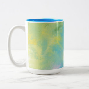 abstrakte Ölmalerei Zweifarbige Tasse
