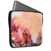 Abstrakte Ölmalerlandschaft. Blauer Pur Laptopschutzhülle (Vorne Rechts)