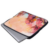 Abstrakte Ölmalerlandschaft. Blauer Pur Laptopschutzhülle (Vorne Knopf)