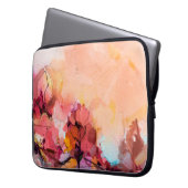 Abstrakte Ölmalerlandschaft. Blauer Pur Laptopschutzhülle (Vorderseite Links)