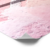 Abstrakte Ölmalerlandschaft. Blauer Pur Poster (Ecke)