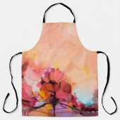 Abstrakte Ölmalerlandschaft. Blauer Pur Schürze (Vorderseite)