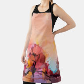 Abstrakte Ölmalerlandschaft. Blauer Pur Schürze (InSitu)