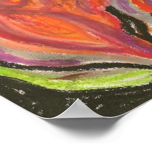 Abstrakte Ölpastel Poster (Ecke)
