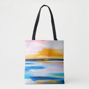 Abstrakte Ölstruktur, Sonnenuntergang, Meeresmaler Tasche