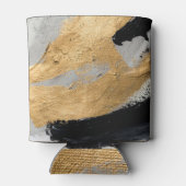 Abstrakte Öltextur: Kunst der Leinwand Dosenkühler (Rückseite)