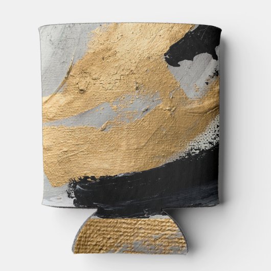 Abstrakte Öltextur: Kunst der Leinwand Dosenkühler (Rückseite)