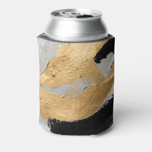 Abstrakte Öltextur: Kunst der Leinwand Dosenkühler (Kanne Rückseite)