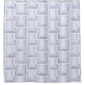 Abstrakte Ombré-blaue Aquarellwinkel Duschvorhang (Vorderseite)