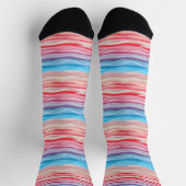 Abstrakte Ombre Color Waves Socken (Oben)