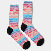 Abstrakte Ombre Color Waves Socken (Rechts)